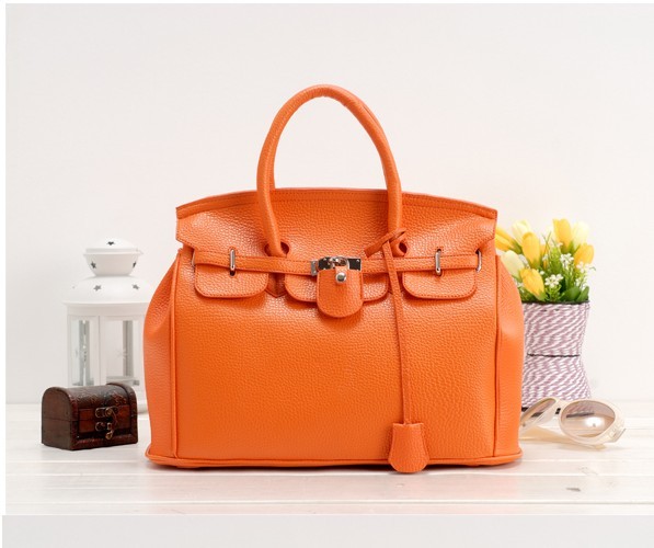 Women Fashion Orange Platinum Handbag
